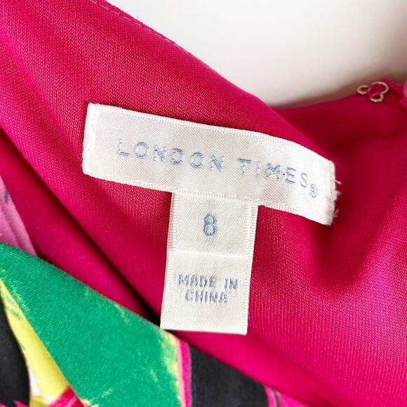 London Times Multi Color Bandage Dress Sleeveless Women’s Size 8 - Picture 6 of 12